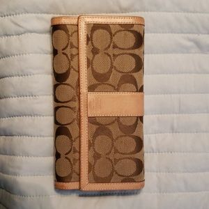 Authentic Trifold Checkbook Coach Wallet
